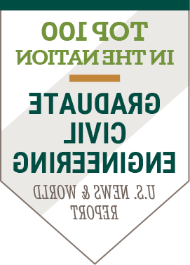 Clarkson Graduate Civil Engineering accolade for Top 100 in the nation from the US News & World report.